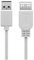 Goobay USB 2.0 A M/F 3m - Cable USB (3 m, USB A, USB A, 2.0, Macho/Hembra, Blanco)