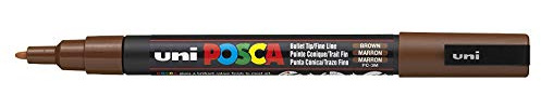 Posca UNI-BALL MARKER PEN PC-3M - BROWN - SINGLE PEN