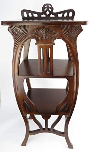 Clever-Deko Blumentisch Beistelltisch Telefontisch Säule antik Gründerzeit Mahagoni Barock Jugendstil