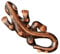Wogeka Schönes 20 cm Gecko Wand Relief Holz Tier Handarbeit Bali Gecko07.20
