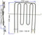 RESISTENZA COMPATIBILE FORNO 081591 DOPPIA CON GRILL MODELLO EB51A, FB86, CP64 FD52, C61SP1