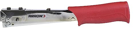 Arrow HT19 Heavy Duty Hammer Tacker, Chromed-Steel Manual Stapler with Sure-Grip Handle, Dual-Capacity Rear-Load Magazine, Fits 5/16”, 3/8, or 1/2 Staples