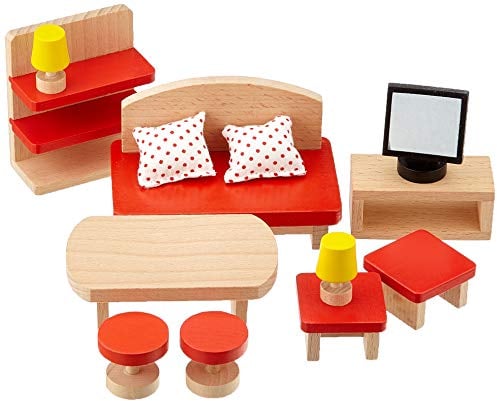 Goki 51716 Puppenmöbel Wohnzimmer, Basic