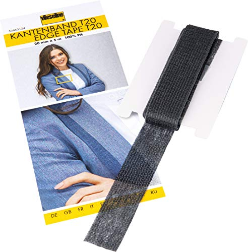 Vlieseline SB T20 5m x 2cm, 70% PA, 30% PES, Grafit, 20 mm x 5 m