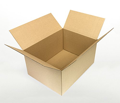 OfficeKing® 150 x Faltkartons 400 x 300 x 200 mm | variable Höhe bei 110 mm | Marken-Qualität Versandverpackung Versandkarton Karton Kartonverpackung Paket braun