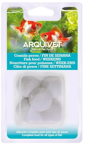 ARQUIVET Comida para Peces Fin de Semana - 5 Unidades x 15 gr - Alimento Completo para Todo Tipo de Peces de Acuario - para 10-15 Peces - Duración de 2 a 4 días