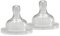 Neobaby Tétine col large en silicone, débit rapide 2 pièces, 4 mois +
