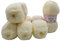 5 x 100g Strickwolle Alize Bebe einfarbig, 500 Gramm Wolle zum Stricken und Häkeln (Creme 62)