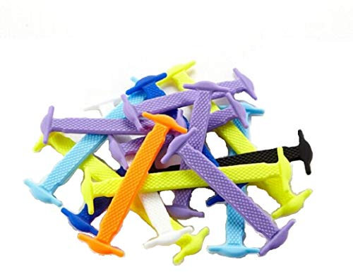 KUYIA Sin Corbata Cordones de Zapatos, Impermeables de Silicona Niños y Adultos Cordones Elásticos, Caminar Atlético Correr Deportivo Moda Planos Shoe Laces para Zapatillas Casuales Tablero Boots