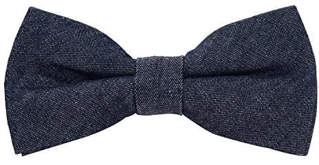 DonDon Herren Jeans Fliege Schleife gebunden 100% Baumwolle dunkelblau
