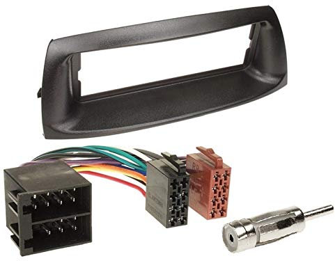 1 Din Radio Einbauset Blende Radioanschlusskabel Antennenadapter für FIAT Punto (188) 1999-2007