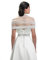 Stola Schal Tüll Cape Blush Ivory Tube Brautjacke Jacke Poncho Tuch Braut Hochzeit Brautkleid Tüll (Blush inkl. Brosche)