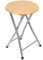 The Secret Home - Taburete Plegable de Madera - 30x45cm - Estructura Metálica - Ideal para Cocina, Terraza o Jardín - Color Natural