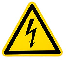Warnaufkleber Warnzeichen Dreieck Warnung vor elektrischer Spannung ISO 7010 Folie selbstklebend gelb 20 cm made by MBS-SIGNS in Germany, Größe: 1 Stück