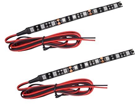 JinXiu Universelle Motorrad-LED-Blinker, 2 Stück, 5050 LED-Blinkerleiste für Motorrad, Fahrrad, bernsteinfarbene LED-Blinker für den Außenbereich, orange (9 LEDs)