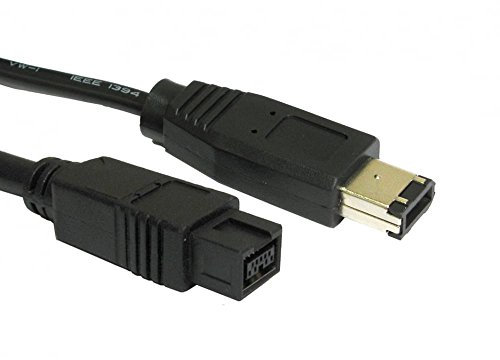 Cable Firewire de 2 m, 9 pines a 6 pines IEEE 1394 800, color negro