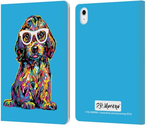 Head Case Designs sous Licence Officielle P.D. Moreno Dachshund Chiens Étui Portefeuille en Cuir Compatible avec Apple iPad Air 11 2020/2022/2024/2025