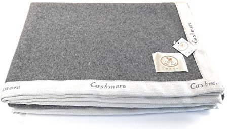 COBI Super Angebot DALILA Winterdecke 90% Wolle 10% Cashmere Farbe grau Maxi 270x230 Cobi