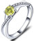 YL Verlobungsring August Birthstone Peridot Grün Zirkonia Criss Cross Infinity Solitaire Ehering für Frauen Braut (Größe 49)