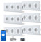 BSEED Schuko Wifi Steckdose 16A Smart Alexa Glassteckdose, 6 er Pack Dreifachsteckdose 3 Weg Weiß 228mm Unterputz-Installation APP-Steuerung Arbeit mit Alexa/Google Home DIY Free Spin Nur 2.4 GHz