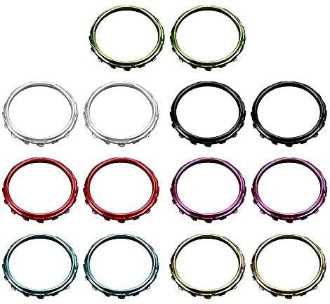 GGZone Lot de 2 anneaux chromés pour manette de PS5 Vert