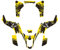 LTZ400 Graphics Custom Fit für Suzuki LTZ400 ATV Grafik-Aufkleber-Kits für Suzuki LTZ400 LTZ 400 2003 2004 2005 2006 2007 2008 (gelb)