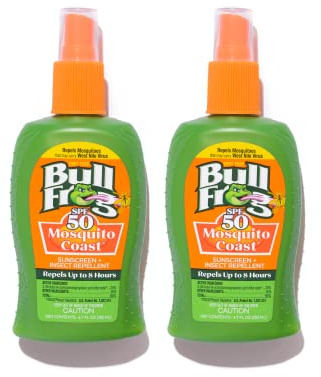 Bullfrog Mosquito Coast Bug Spray Insect Repellent + Sunscreen SPF 50, Pump Spray, 4.7 Fl oz 2 Pack