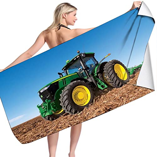 LRUD Traktor Strandtücher, Mikrofaser Strandtuch, Badetuch Handtuch, Traktor Duschtuch 70 X 140cm,Strandlaken Traktor,Badetuch Kinder (A01,100x200cm)