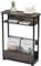 YEAKOO Narrow Side Table with Storage Shelf, 3 Tier Slim End Table for Small Spaces, Narrow Bedside Table, Small Nightstand with Magazine Rack 46x18x62.5cm