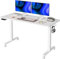 Cubiker 140 x 60 cm Schreibtisch Höhenverstellbar Elektrisch, Stehpult T-Beine aus Stahl mit Funktions-Memory-Steuerung, Anti-kollisions System, Weiß Tischplatte