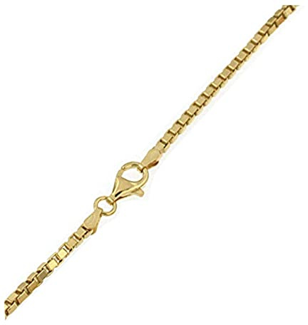 Original italienische Venezianerkette 925 Silber 18kt vergoldet 2,5mm breit Länge wählbar Silberkette Halskette Damen Herren Anhängerkette Schmuck ab Fabrik tendenze Italy