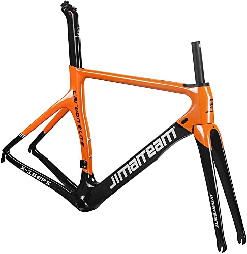 OKUOKA Bike Front Suspension Bike Frames 700C road frame Variable speed brake Carbon fiber T800 Super light bike rack With fork and seat tube Multiple (Size : 48cm)
