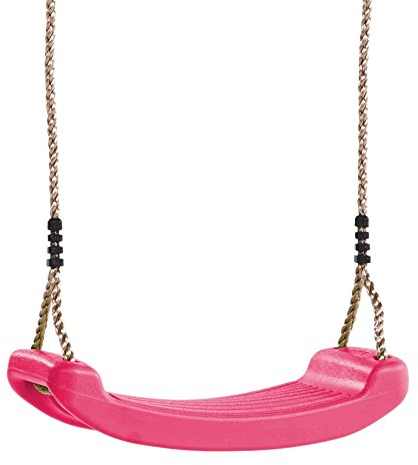 WICKEY Balancín de jardín de plástico para niños, Columpio para niños, Color Rosa