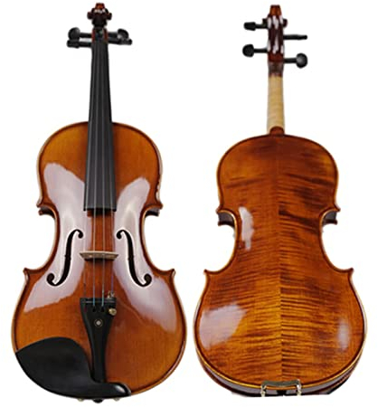 Violino Natural Flamed Handgefertigt Violine Ahornholz 4/4 3/4 1/4 1/2 Geige Fall Bug Instrumente Student Violine Violinen Bausatz (Color : 1/4)