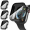 Diruite 3-Stück Hülle für Apple Watch Series 9/8/7 45mm Schutzhülle Anti Spy,Hard PC Rundum Ultradünne Schutz Case für Apple Watch 45mm Privatsphäre Glas Displayschutz