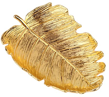 Veemoon Vassoio Portagioielli Foglia 1 Mini Vassoio Organizer Orecchini come Svuota Tasche o Centrotavola Decorativo per Casa Matrimonio