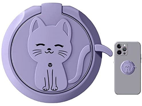 Mignon De Téléphone De Téléphone De Chat Cat Solder 360 Rotation Spin Phone Ring Grip Grip Socket Metal Cat Cat Pratique Smartphone Bracket pour Téléphone Portable