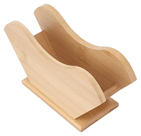 Aufbewahrungsregal für Kaffeepapier, Bambus und Holz, Platzsparend, Erneuerbarer Kegel-Kaffeefilterhalter für die Kaffeezubereitung