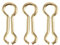 300 Stück Angeln Sinker Eyes Ösen, Stahllegierung Karpfenangeln Wire Eyes Sinker Screw Leads Mold Loops Tackle Zubehör(M)
