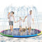 Lewtemi 8 ft Giant Nonslip Splash Pad 96 for Adult Kids and Dog, Thicken Sprinkler Pool Summer Outdoor Water Playmat for Backyard, Fun Backyard Fountain Pad(Stylish)