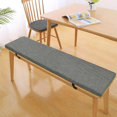 3CM Dicke Sitzauflage Sitzkissen Bank, Bankauflage Bankkissen, Waschbare Stuhlkissen Bankpolster, Gartenbank Auflage Outdoor, Sitzkissen Groß für Stuhl Boden Bürostuhl,Dunkelgrau, 80x35x3cm