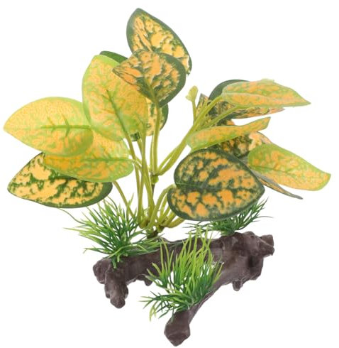 Angoily Aquarium Dekoration Realistische Simulation Pflanze Ornament Reptil Käfig Fisch Tank Faux Pflanze