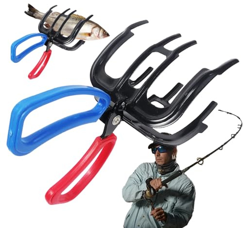 3 Claw Fish Grippe, 2024 New Metal Fishing Pliers Gripper, Metal Fishing Pliers Gripper Fish Control Clamp, Multifunctional Three Teeth Fishing Pliers for Most Freshwater Fish Grip Tackle Holder