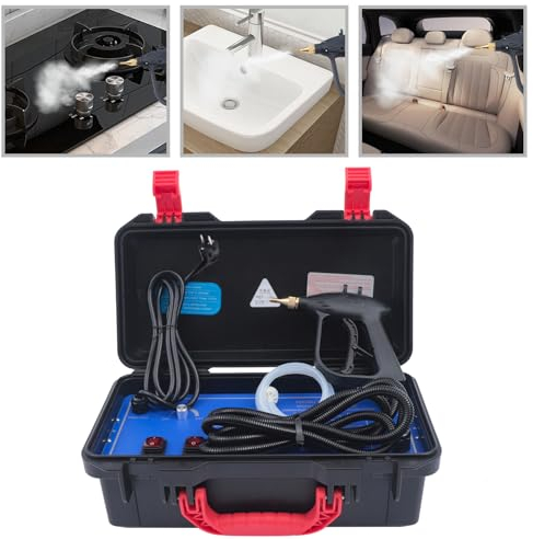 Nettoyeur vapeur haute pression portable 3000 W, nettoyeur vapeur 5 bars pour cuisine, salle de bain, siège de voiture, sol de meubles,deux modes de nettoyage