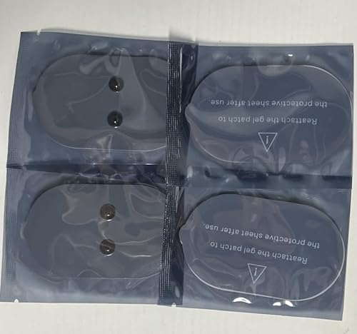 Luvan Wireless TENS Machine Pads 4 Pack TENS Unit Replacement Pads 3.2 X 1.85 Compatible with Luvan Wireless TENS and EMS Machine for Pain Relief Reusable Self-Adhesive Non-Irritating Electrode Pads