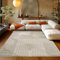 Teppium Kurzflor Wohnzimmer Teppich 300x400 (280 x 370 cm) Beige Hochtief 3D Effekt - Flauschig, Extra Weich und Waschbarer Teppich Boho Muster - Teppich für Schlafzimmer, Esszimmer und Küche