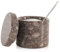 SPESHSTONES Saliera in marmo con coperchio e cucchiaio, 7,6 cm, in pietra oceanica, per condimenti, zuccheriera e sale traballante, barattolo decorativo per spezie e contenitore per caffè, cucina e