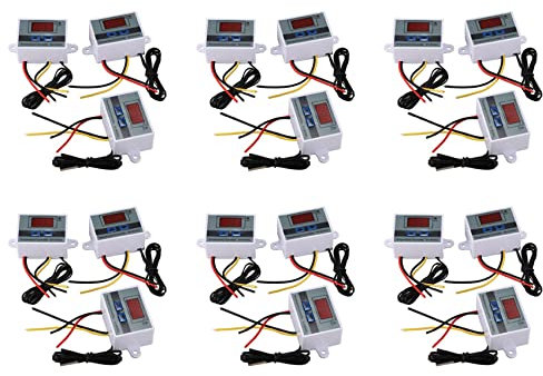 Guihydur - Sensor de interruptor de control de termostato (18 unidades, 220 V, 10 A, controlador de temperatura digital, LED