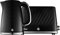 Swan Windsor Kitchen Set, 1.7L Fast Boil Kettle & 2 Slice Toaster, Black, SK14611BLK & ST14071BLK