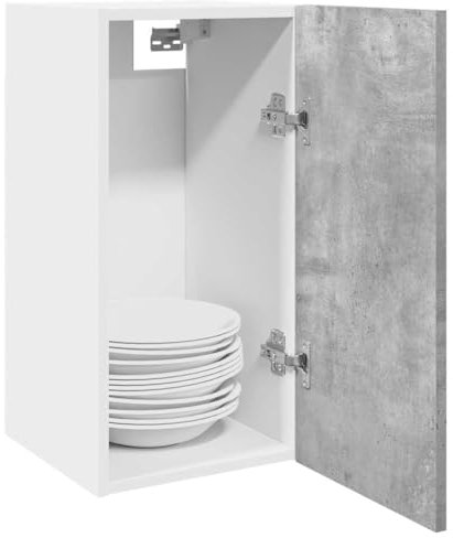 Homgoday Armario colgante de madera de hormigón, color gris, 30 x 31 x 60 cm, muebles de cocina